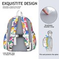thumbnail image 5 of Cute Dinosaur Pattern Backpack for School,Cute School Bag,Schoolbag with Adjustable Shoulder Straps & Padded Back,13.4"x11"x4.7", 5 of 6
