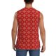 thumbnail image 4 of Fotbe Red White Snowflakes Men's Camiseta sin Mangas Estampada para Hombres, Playera Casual para Gimnasio, Entrenamiento, Playa-Large, 4 of 7