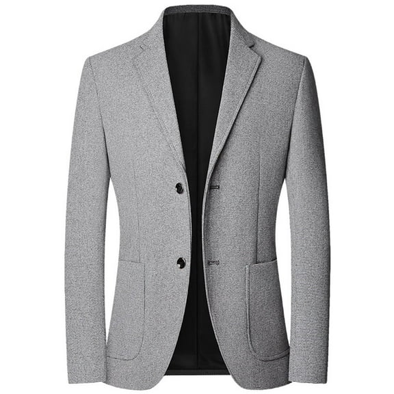sususu Men Blazer Jacket Casual,Men Suits Slim Fit,Winter Business Casual Gentleman Plaid Lightweight Suit Jacket Top for and Leisure Wear