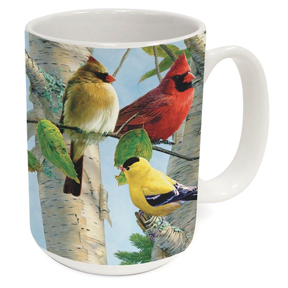 Highland Home Favorite Songbirds 15 oz. Decorative Ceramic Mug