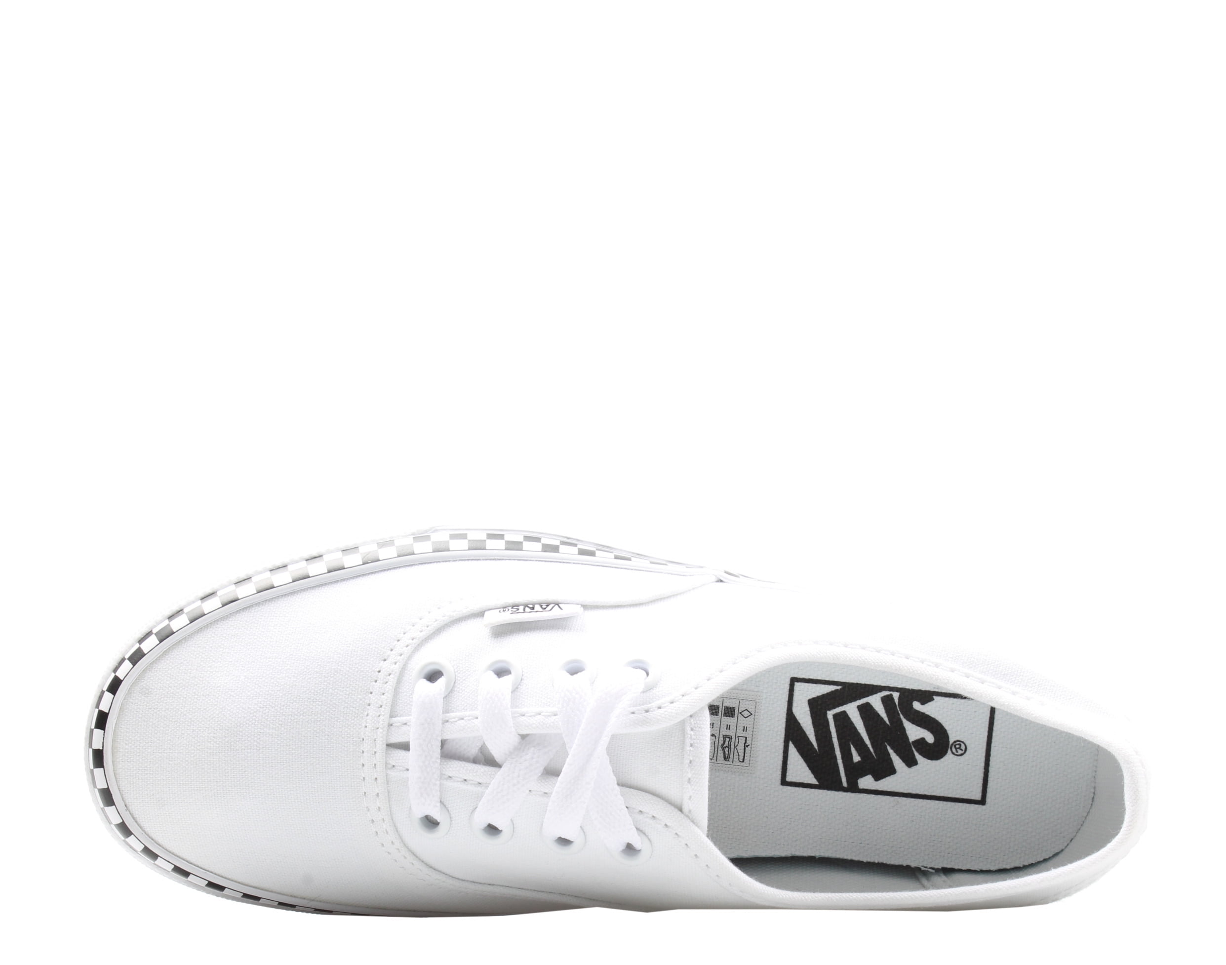 vans authentic shoes check foxing true white