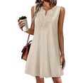 thumbnail image 3 of Iyufng Casual Summer Short Dresses for Women Round Neck Loose Fit Sleeveless Dress, 3 of 5