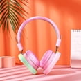 thumbnail image 5 of Kids Headphones, Cat Ear Bluetooth Headphones 94dB Volume Limiting,LED Light Up Kids Wireless Headphones Over Ear with Microphone for Laptop/PC/TV, 5 of 6