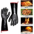 thumbnail image 2 of Neoprene Grill Gloves 932°F Heat Resistant Waterproof Oil Resistant For BBQ Baking Oven Smoker, 14 Inch, 2 of 7
