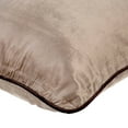 thumbnail image 2 of The HomeCentric Decorative Pillow Cover, Beige European Sham&nbsp;Covers Pack of 2, 26x26 inch (65x65 cm), Velvet Euro Sham Covers, Solid Color, Modern Euro Pillow Shams Easter - Creamy Browns, 2 of 2
