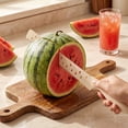 thumbnail image 5 of Cook With Color Watermelon Knife, Extra-Long Serrated Stainless Steel Blade for Melons, Taupe, 5 of 5