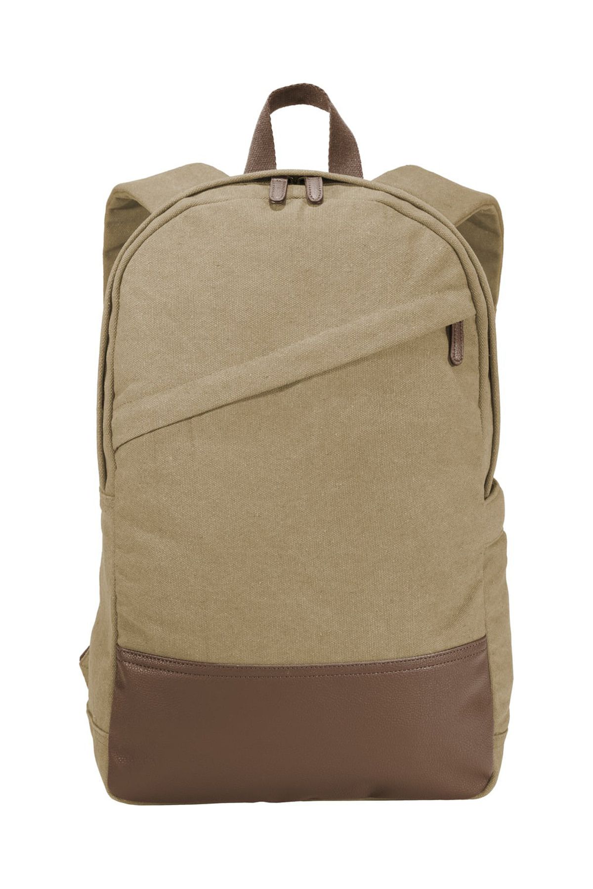 Port Authority Adult Unisex canvas Backpack Desert Khaki One Size Fits All - image 2 of 3