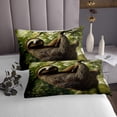 thumbnail image 3 of Sloth Bedspread Set Botanical Leaf Coverlet Set,Tree Branches Quilt Set Woodland Animals Bedding Set for Kids Boys Girls Teens,Queen, 3 of 5