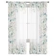 thumbnail image 7 of Sheer Curtains 63 inches Long, Watercolor Light Blue Eucalyptus Leaves Abstract Art Plant Light Filtering Sheer Window Curtains Rod Pocket Voile Drapes for Bedroom Living Room, 52"W x 63"L 2 Panels, 7 of 7