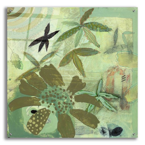 Epic Art 'Floral Fantasies 2' by Aleah Koury, Acrylic Glass Wall Art, 36"x36"