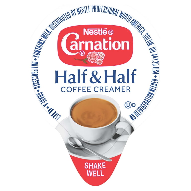  Nestle Carnation Coffee Creamer, Half and Half, Made