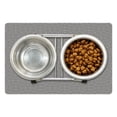 thumbnail image 1 of Crazy Art Pet Mat for Food and Water, Grid Like Repeating Composition of Intricate Geometric Shapes Illusion, Non-Slip Rubber Mat for Dogs and Cats, 18" X 12", by Ambesonne, 1 of 1