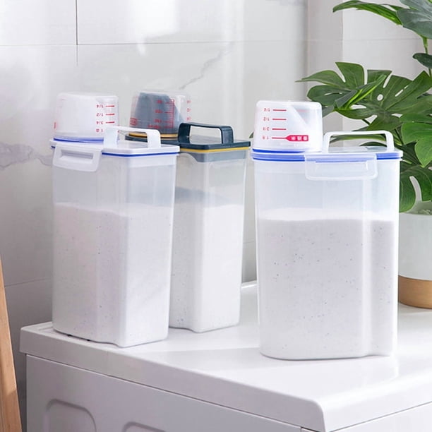 Recipiente Hermético para Almacenar Arroz, Caja de Almacenamiento de Cereales en Polvo, Color Transparente