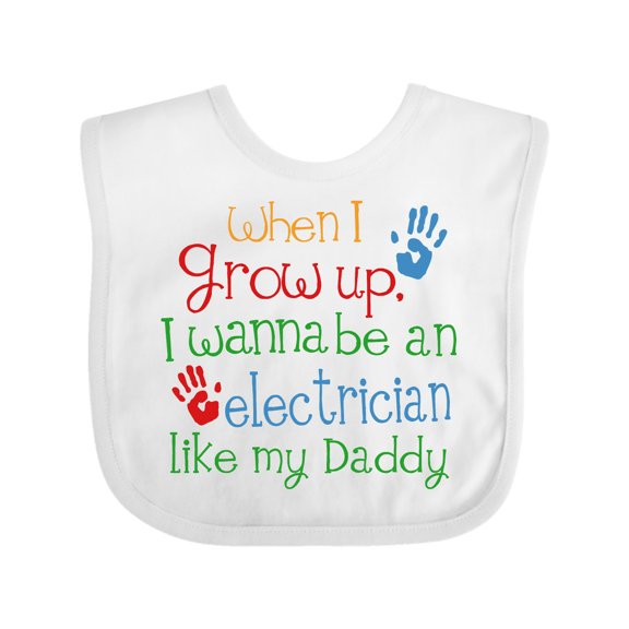 Inktastic Electrician Like Daddy Boys or Girls Baby Bib