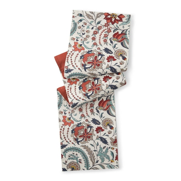 Better Homes & Gardens Boho Jacobean Fabric Table Runner, 14"W x 72"L