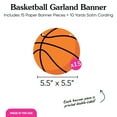 thumbnail image 4 of Big Dot of Happiness Basketball Garland Banner, Sports Birthday Party or Baby Shower Decorations Banner, 30 Feet of Cord, 15 Double-Sided Orange Basketballs, 4 of 6