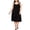Black, variant on CITY STUDIO Womens Black Sleeveless V Neck Below The Knee Party Fit   Flare Dress Plus 1X