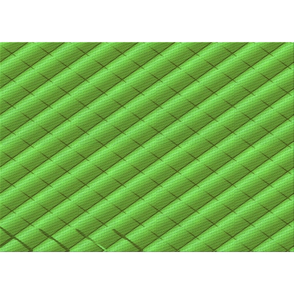 Ahgly Company Machine Washable Indoor Rectangle Transitional Dark Lime Green Area Rugs, 2' x 3'