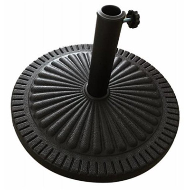 J&J Global 244249 22 dia. 12 kg Four Seasons Courtyard Black Composite