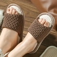 thumbnail image 4 of Womens House Slippers Summer Open Toe Tatami Straw Indoor Shoes, Bedroom Linen Lightweight Slip Silent Slippers, 4 of 4