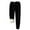 Black, variant on Mens Cargo Pants Solid Color Autumn Winter Plus Velvet Drawstring Thickened Sweatpants for Men Daily-Wear,Black,XXL