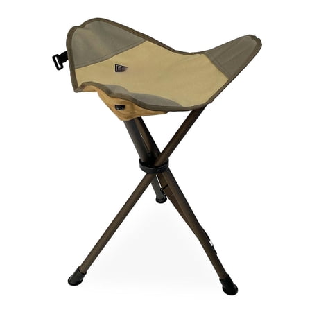 Black Sierra Folding Stool W/shoulder Strap Supports 225 Lbs Lightweight Collapsible Tripod Seat Foldable Steel Frame Chair For Blind Fishing Hiking Travel