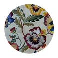 thumbnail image 4 of WYYP Flowers Floral Print Round Tablecloth Waterproof 100% Polyester Fiber Full Width Single-Sided Printing White, 4 of 8