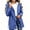 Blue, variant on Kids Hooded Jacket Solid Color Casual Coat Lightweight Outerwear with Full Zip for Boys Girls School Spring
