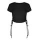 thumbnail image 5 of Pntutb Mujer Casual Manga Corta Cuello Redondo Corto Color Sólido Cordón Blusa tops Pntutb Pntutb-7485, 5 of 9
