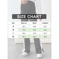 thumbnail image 4 of Deago Women's Striped Maternity Flare Leggings Over The Belly Casual Soft Split Hem Pregnancy Yoga Pants (Black, M), 4 of 8