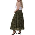 thumbnail image 2 of FOLUNSI Women Plus Size Double Layer Plush Mesh Long Maxi Skirt m-4xl, 2 of 7