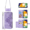 thumbnail image 2 of Nalacover Case for Samsung S23, PU Leather Wallet Phone Crossbody Flip Case with Credit Card Holder and Shoulder Wrist Strap Magnetic Stand Shockproof Cover for Samsung Galaxy S23, Purple, 2 of 16