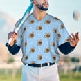thumbnail image 6 of Daiia Brown French Bulldog Mens Baseball Jersey Button Down Shirts Short Sleeve Sports Uniforms-XX-Large, 6 of 9