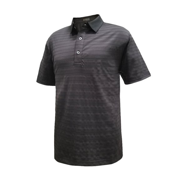 Monterey Club Men's Control Stripe Texture Golf Polo Shirt #3611
