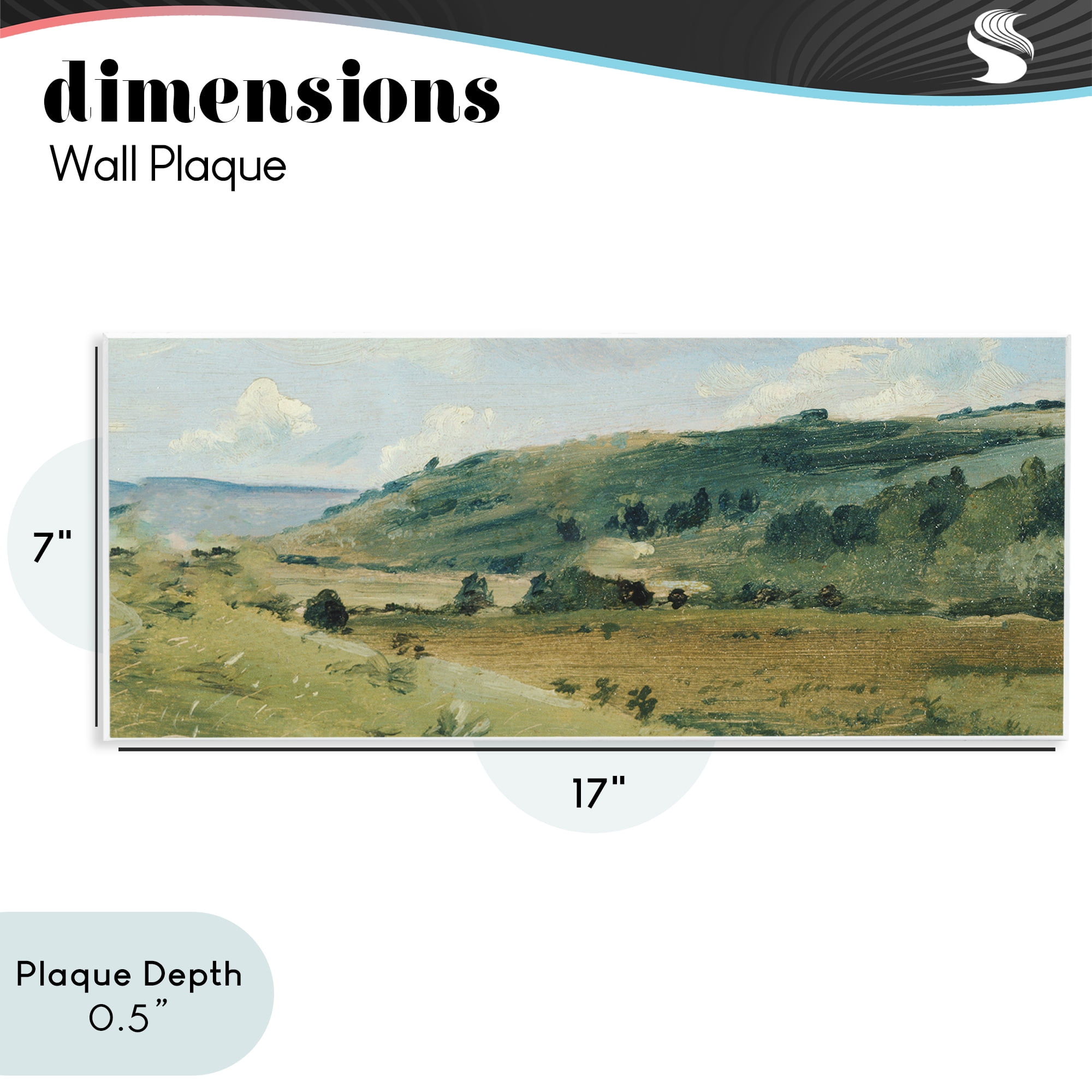 Stupell Industries Tree Dotted Countryside in Summer Wall Plaque Art, design by Lucille Price