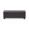 thumbnail image 3 of Pemberly Row Modern / Contemporary Storage Bench in Dark Gray, 3 of 8