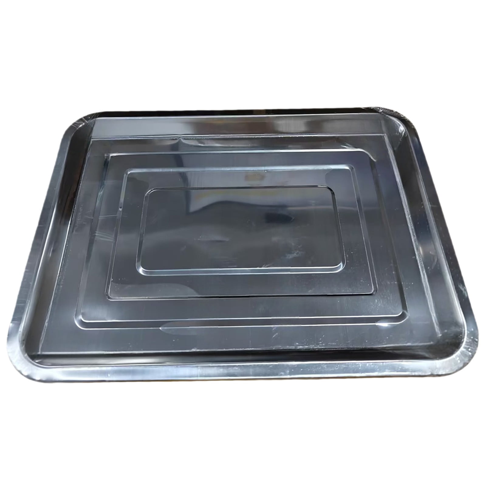 Stainless Steel Baking Sheet Tray, Multi-Size Rectangular Baking Pan for Toaster Oven, Dishwasher Safe, Ideal for Steaming Rice, Grilling Fish, Baking Cookies and Kitchen Cooking, Shallow/Deep