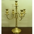 thumbnail image 3 of Candle Candelabra with 4 arms -Brass Golden Candle Candelabra - (20 inch tall) , Brass Candlestick Holder, 3 of 5