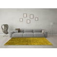 thumbnail image 3 of Ahgly Company Indoor Square Oriental Yellow Industrial Area Rugs, 3' Square, 3 of 4
