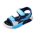 thumbnail image 6 of Dakaela 2-8Y Boys Girls Sandals Summer Athletic Hiking Beach Water Shoes Outdoor Open Toe Fashion Sneakers with Double Hook and Loops Blue, 6 of 8