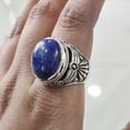 thumbnail image 5 of Lapis Lazuli Mans Ring, Natural Afghani Lapis Lazuli, Silver Jewelry, 925 Silver Ring, Birthday Gift, Heavy Mens Ring, Arabic Design, Ottoman Style Ring, Christmas, Turkey Mens Signet Ring, 5 of 5