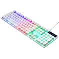 thumbnail image 1 of Quiet Blue Teclado Punk resistente al agua con 108 teclas redondas teclado luminoso teclado silencioso, 1 of 5