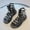 Black, variant on Dpytoraw Girls' Sandals Summer Fashion Children's Rhinestone Roman Sandals Korean Edition Soft Sole Fashionable Princess Shoes Trend Girls Flat Sandals Size US:7