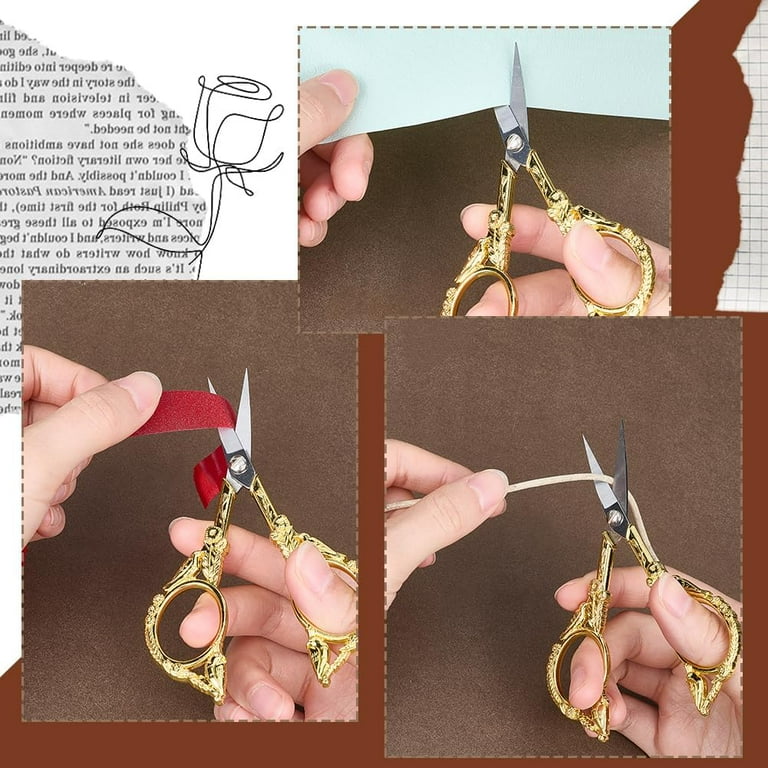 Vintage Embroidery Scissors Kit - Stork Shear, Seam Ripper, Thimble, Needles For Sewing & Crafting