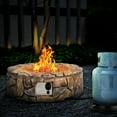 thumbnail image 3 of Gymax 28-inch Stone Gas Fire Pit 40,000 BTU Propane Patio Yard w/ Lava Rocks, 3 of 10