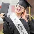 thumbnail image 2 of Shisuyan Graduation Season Shoulder Strap Graduation Sash Silver Black Text 1Set 63X3.7X0.04In, 2 of 8