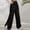 Black, variant on Idoravan Women's Plus Size Pants Womens Solid Corduroy Splicing Slit Hem Trousers