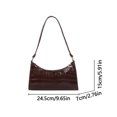 thumbnail image 2 of Bolsos pequeños y monederos con patrón de cocodrilo Retro para mujer, bolsos de hombro para axila, bolsos de mano de cuero PU para mujer, bolso de mano.-zmt, 2 of 5