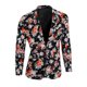 thumbnail image 1 of Chaqueta De Traje De Hombre Slim Fit Unique Bargains Chaqueta Negro Coral Rosa 46, 1 of 7