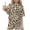 Multicolor, variant on Momihoom Kids Leopard Print Short Sleeve Top and Shorts Two-Piece Set, Casual Loungewear for Daily Wear and Sleep